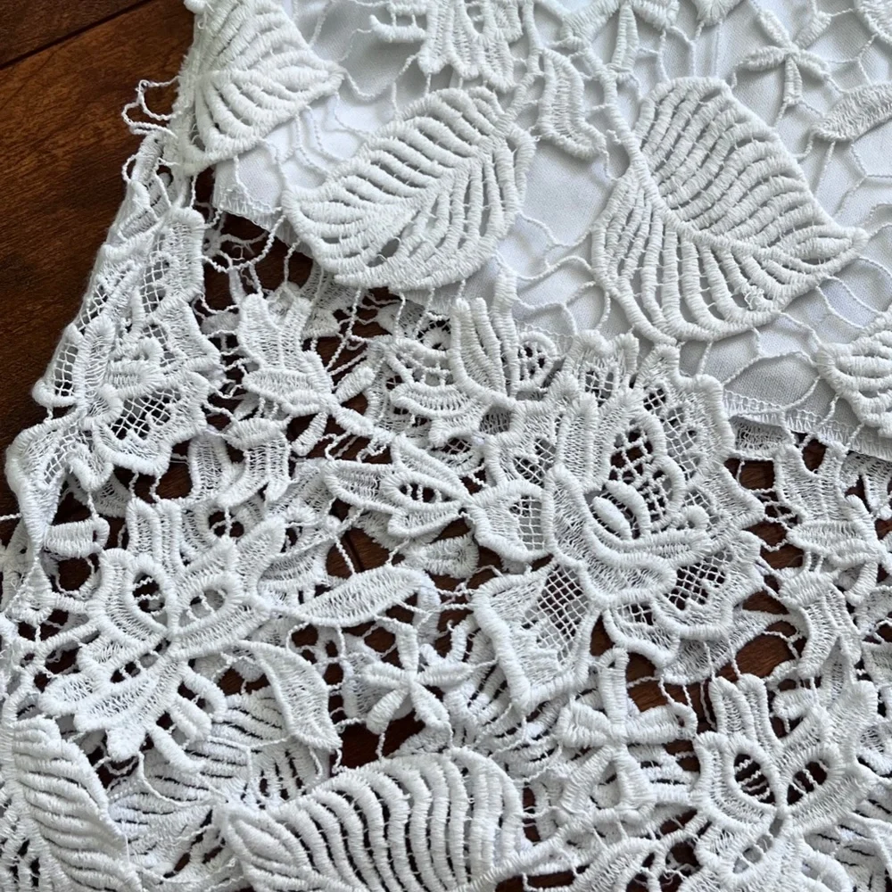 Fever white crocheted
